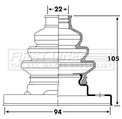 FIRST LINE FIRST LINE FCB6238  FIRST LINE Drive Shaft Cv Boot Kit 