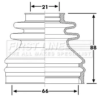 FIRST LINE FIRST LINE FCB6240  FIRST LINE Drive Shaft Cv Boot Kit 