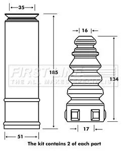 FIRST LINE FIRST LINE (FPK7091)  FIRST LINE Dust Cover Kit shock absorber 