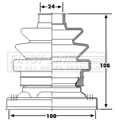 FIRST LINE FIRST LINE FCB6242  FIRST LINE Drive Shaft Cv Boot Kit 