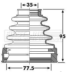  FIRST LINE Drive Shaft Cv Boot Kit