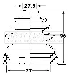 FIRST LINE FIRST LINE FCB6244  FIRST LINE Drive Shaft Cv Boot Kit 