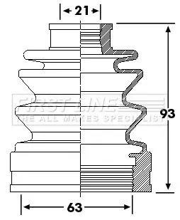 FIRST LINE FIRST LINE FCB6245  FIRST LINE Drive Shaft Cv Boot Kit 