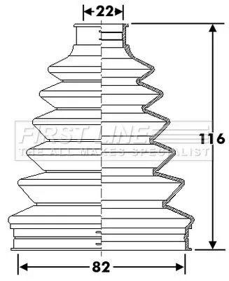 FIRST LINE Drive Shaft Cv Boot Kit