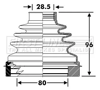  FIRST LINE Drive Shaft Cv Boot Kit