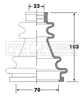 FIRST LINE FIRST LINE FCB6304  FIRST LINE Drive Shaft Cv Boot Kit 