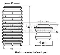 FIRST LINE FIRST LINE FPK7116  FIRST LINE Dust Cover Kit shock absorber 