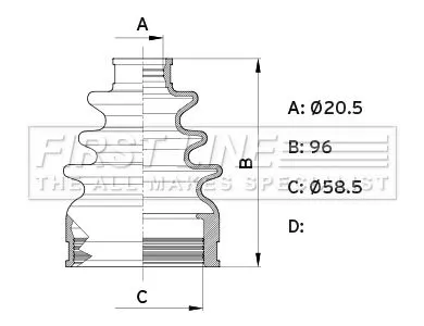  FIRST LINE Drive Shaft Cv Boot Kit