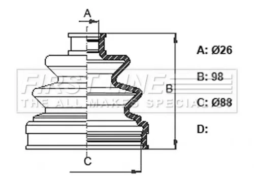  FIRST LINE Drive Shaft Cv Boot Kit