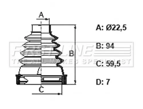 FIRST LINE FIRST LINE (FCB6368) Bellow Kit, drive shaft 