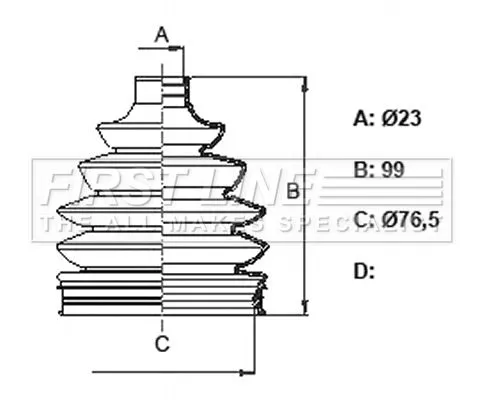  FIRST LINE Drive Shaft Cv Boot Kit