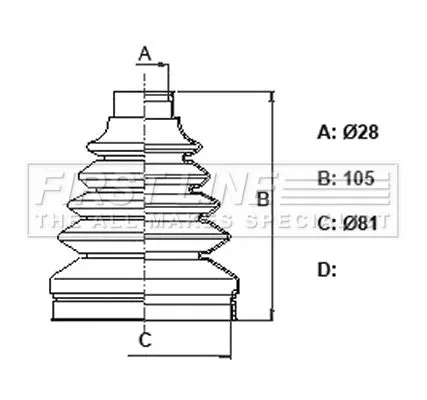 FIRST LINE FIRST LINE FCB6377  FIRST LINE Drive Shaft Cv Boot Kit 