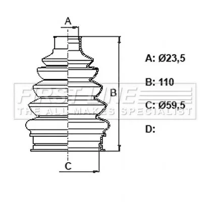 FIRST LINE FIRST LINE FCB6382  FIRST LINE Drive Shaft Cv Boot Kit 
