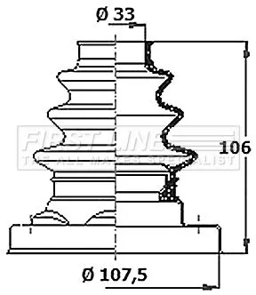  FIRST LINE Drive Shaft Cv Boot Kit