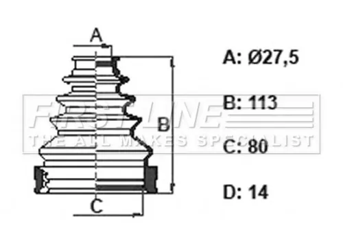 FIRST LINE FIRST LINE (FCB6393)  FIRST LINE Drive Shaft Cv Boot Kit 