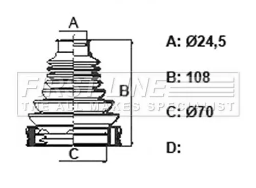  FIRST LINE Drive Shaft Cv Boot Kit
