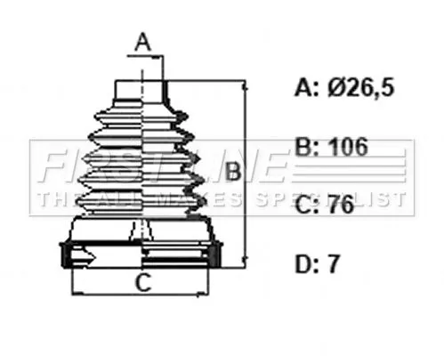  FIRST LINE Drive Shaft Cv Boot Kit