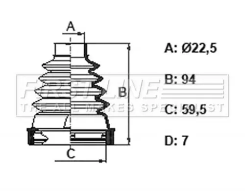 FIRST LINE FIRST LINE (FCB6399) Bellow Kit, drive shaft 