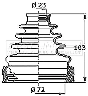 FIRST LINE FIRST LINE FCB6403  FIRST LINE Drive Shaft Cv Boot Kit 
