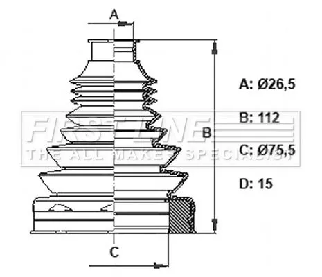 FIRST LINE FIRST LINE FCB6406  FIRST LINE Drive Shaft Cv Boot Kit 