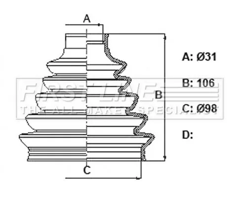  FIRST LINE Drive Shaft Cv Boot Kit