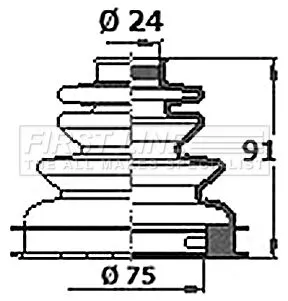 FIRST LINE FIRST LINE FCB6413  FIRST LINE Drive Shaft Cv Boot Kit 