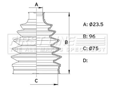 FIRST LINE FIRST LINE FCB6415  FIRST LINE Drive Shaft Cv Boot Kit 