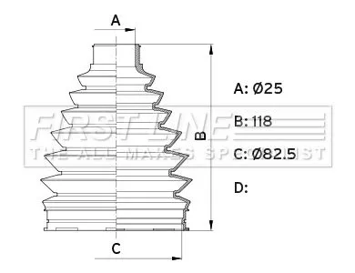 FIRST LINE FIRST LINE FCB6417  FIRST LINE Drive Shaft Cv Boot Kit 
