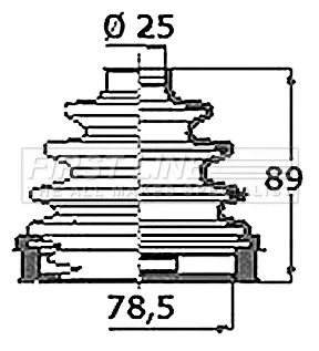 FIRST LINE FIRST LINE FCB6419  FIRST LINE Drive Shaft Cv Boot Kit 