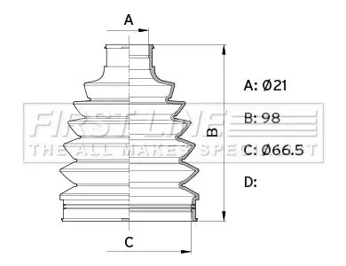 FIRST LINE FIRST LINE FCB6421  FIRST LINE Drive Shaft Cv Boot Kit 