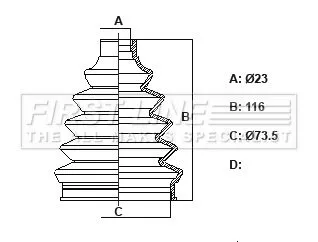 FIRST LINE FIRST LINE FCB6426  FIRST LINE Drive Shaft Cv Boot Kit 