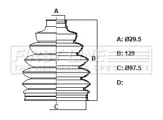  FIRST LINE Drive Shaft Cv Boot Kit