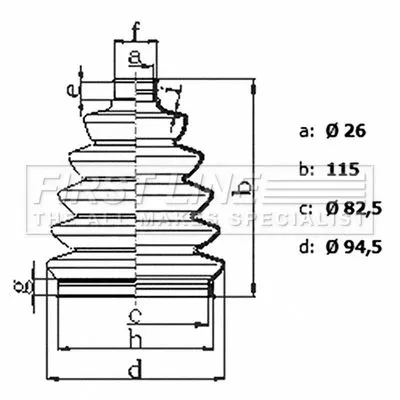 FIRST LINE FIRST LINE FCB6435  FIRST LINE Drive Shaft Cv Boot Kit 