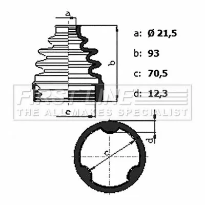 FIRST LINE FIRST LINE FCB6441  FIRST LINE Drive Shaft Cv Boot Kit 