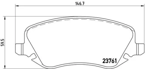 ABS Brake Pad Set, disc brake (P 23 088)
