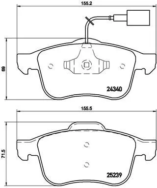 ABS Brake Pad Set, disc brake (P 23 132)