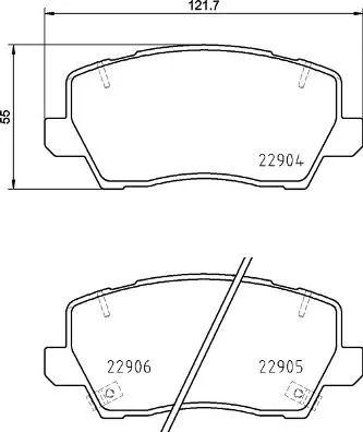 ABS Brake Pad Set, disc brake (P 30 114)