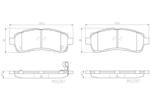 ABS Brake Pad Set, disc brake (P 49 057)