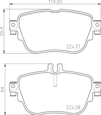 ABS Brake Pad Set, disc brake (P 50 136)