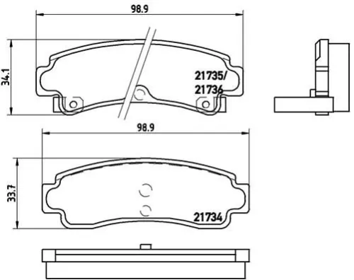 ABS Brake Pad Set, disc brake (P 56 063)