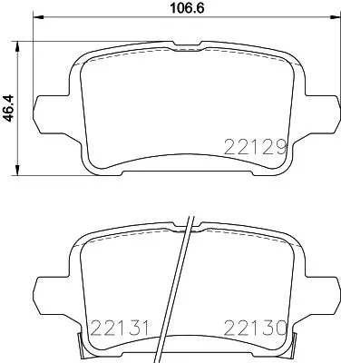 ABS Brake Pad Set, disc brake (P 59 090)