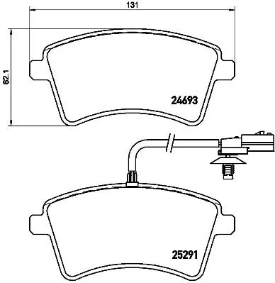 ABS Brake Pad Set, disc brake (P 68 058)