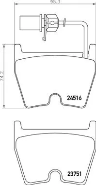 ABS Brake Pad Set, disc brake (P 85 138)
