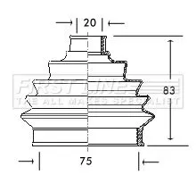  FIRST LINE Drive Shaft Cv Boot Kit