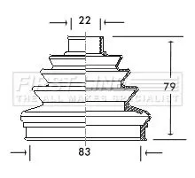  FIRST LINE Drive Shaft Cv Boot Kit